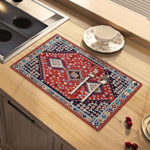 Boho Dish Drying Mat Absorbent Coffee Mat