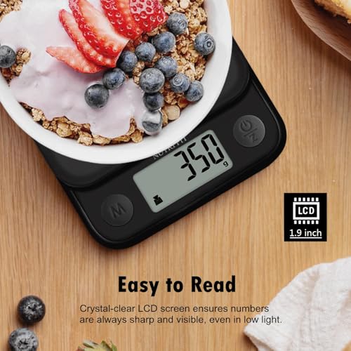 Food Scale Small Digital Kitchen Scales Weight Grams Ounces Black