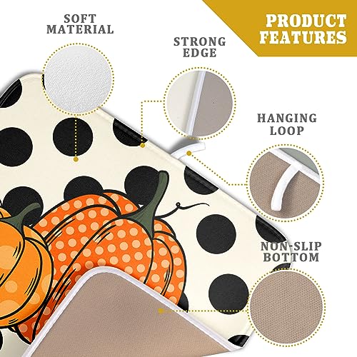 Autumn Pumpkin Dish Drying Mat for Kitchen Counter