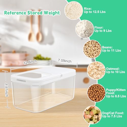 Rice Flour Storage Container with Automatic Flip