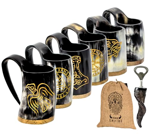 Viking Horn Shot Mugs Set of 6