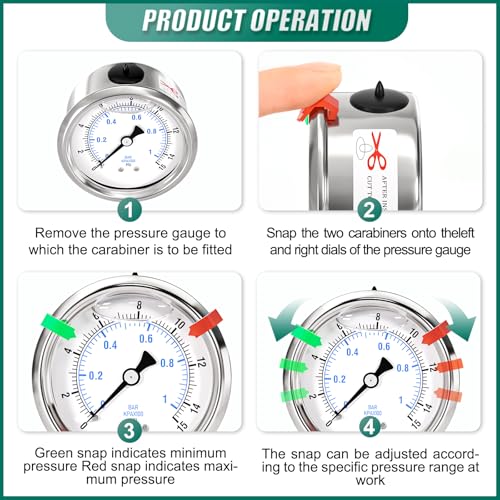0 15psi Stainless Steel Glycerin Liquid Filled Pressure Gauge 1