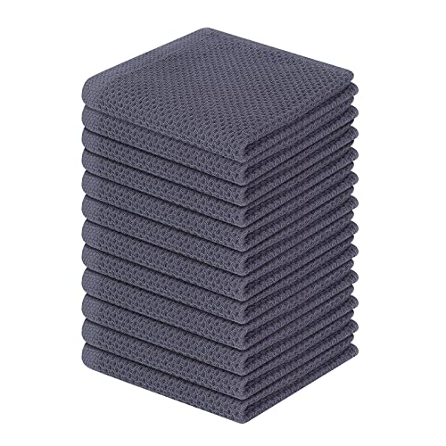 100% Cotton Waffle Weave Kitchen Dish Cloths 12 (12 Count)