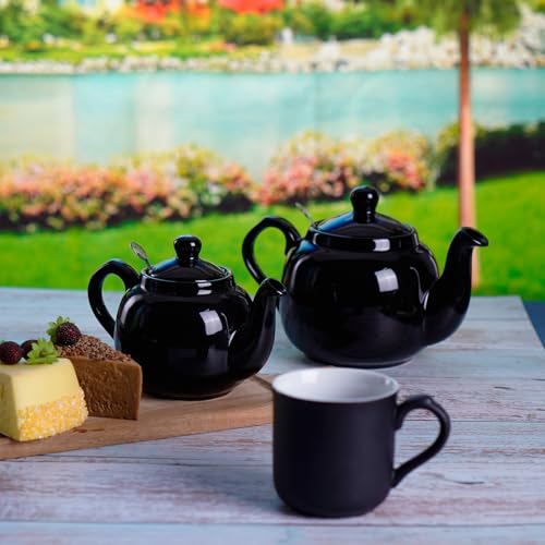 Farmhouse 4 Cup Ceramic Teapot with Removable Infuser and Lid