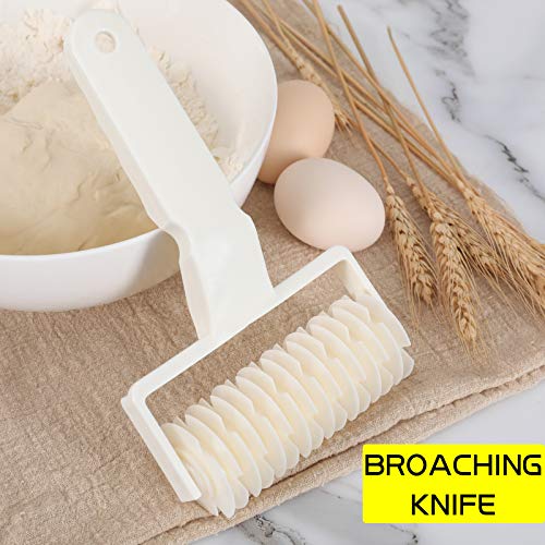 2Pcs Lattice Roller Cutter Pastry Cutter Roller DIY Baking Tool for Dought Cookie Pie Pizza Bread Pastry (2 Count)