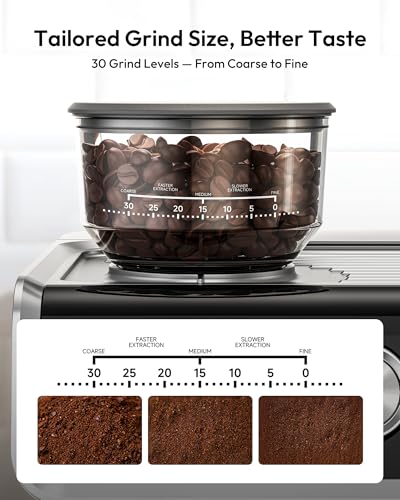 Espresso Machine with Grinder and Milk Frother