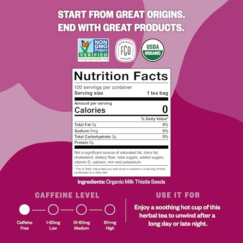 Organic Milk Thistle Tea (100 Count)