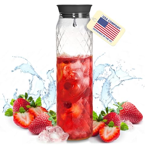 PJC Kitchen Borosilicate Glass Pitcher with Lid