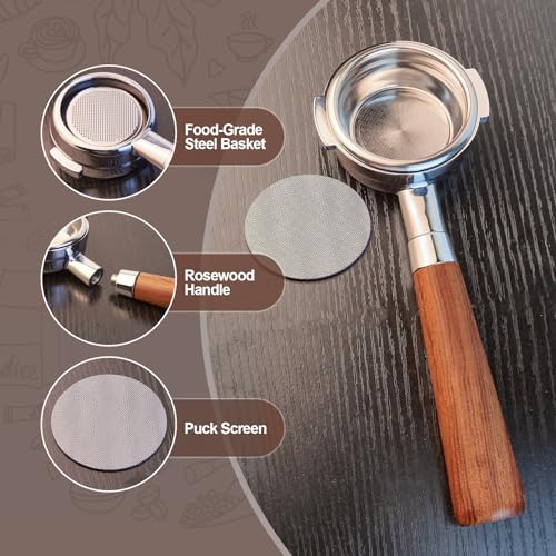 58 mm Bottomless Portafilter Compatible with E61 GroupHead Espresso Machine