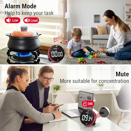 99 Hour Digital Kitchen Timer with Strong Magnetic & Stable Stand