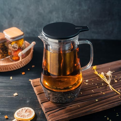 Elegant Glass Teapot with Built
