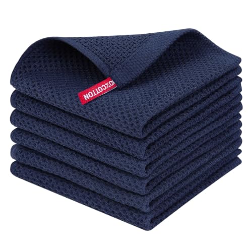 100% Cotton Waffle Weave Kitchen Dish Cloths 6 (6 Count)