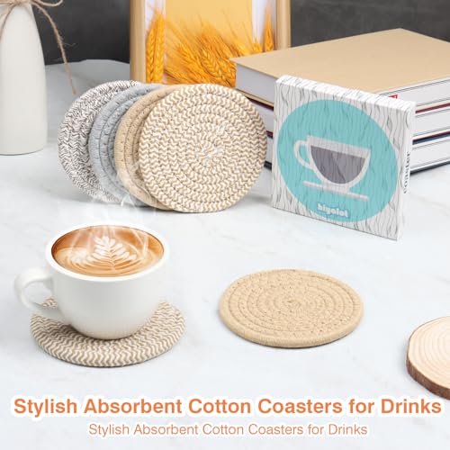 4.8" Boho Cotton Drink Coasters Set of 2 (2 Count)