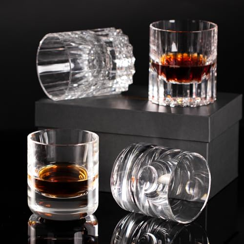 Crystal Whiskey Glasses Set of 2 Old Fashioned Glasses Stemless (2 Count)