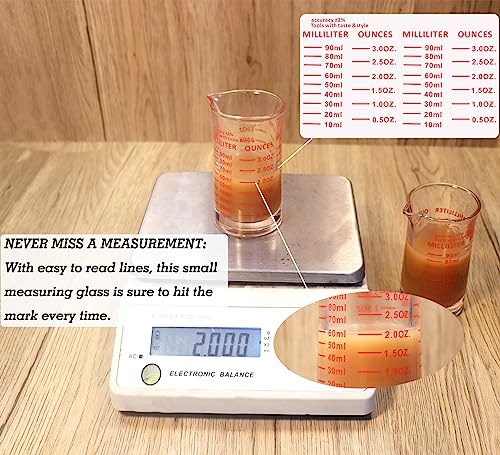 Ackers 3oz 90ml Glass Measuring Cup
