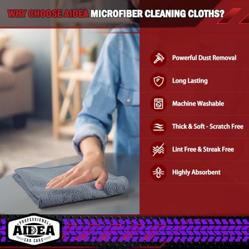 Microfiber Cleaning Cloth Grey 50PK (50 Count)