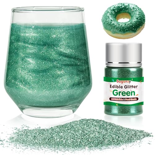 Edible Green Glitter for Drinks