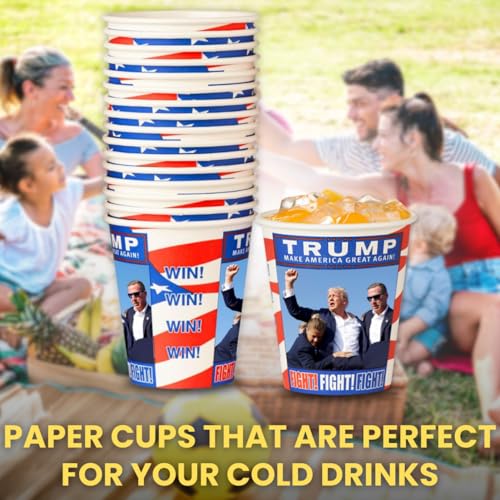 Trump Design Disposable Paper Coffee Cups (100 Count)