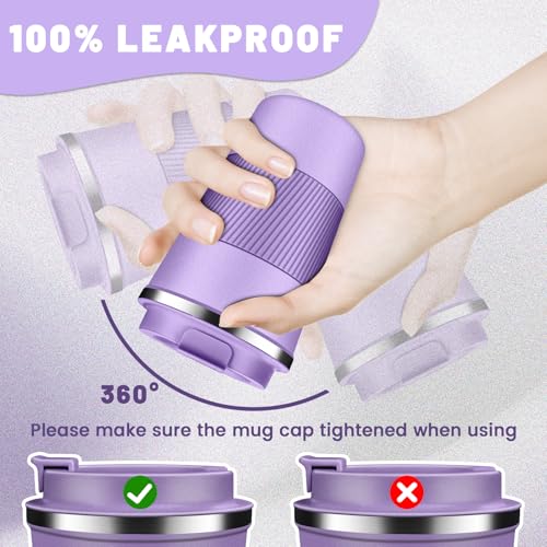 Insulated Coffee Tumblers with Flip Lid 12oz