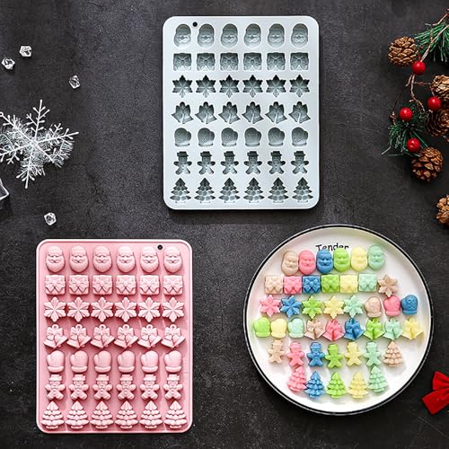 2 Pcs Christmas Chocolate Molds (84 Cavities)