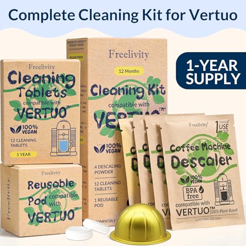 Nespresso Compatible Vertuo Cleaning & Descaling Kit (8 Ounce)