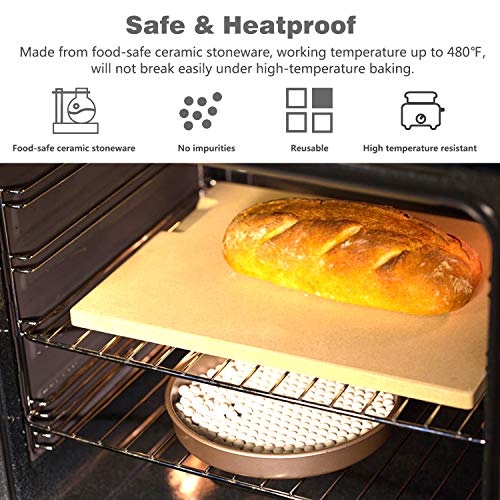 2.2Lb Ceramic Pie Weights Baking Beans Pie Crust Reusable 10mm Weights Natural Ceramic Stoneware with Wheat Straw Container