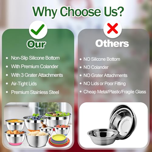 Mixing Bowls with Lids Set (16 Count)