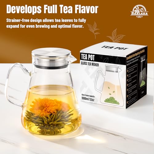 Glass Teapot with Infuser (33 Fl Oz)