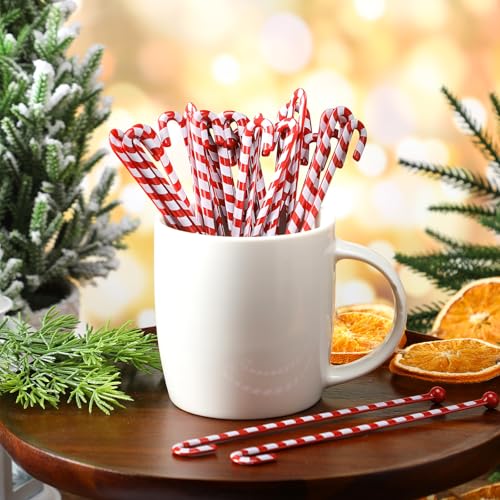 30 Pcs Christmas Drink Stirrers Candy Cane Stir Sticks (30 Count)