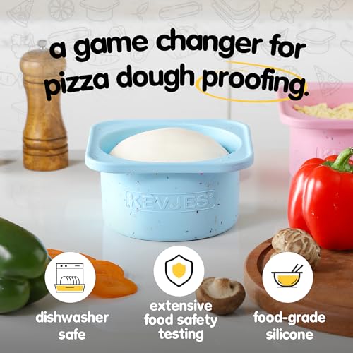 PLUS 1000ml Pizza Dough Proofing Containers for DIY family Artisan Pizza (3 Count)