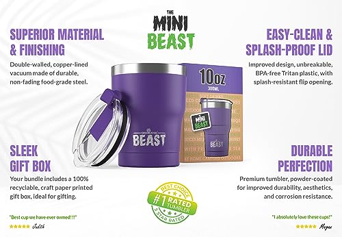 Beast 10 oz Tumbler Stainless Steel Vacuum Insulated Coffee Ice Cup Double Wall Travel Flask