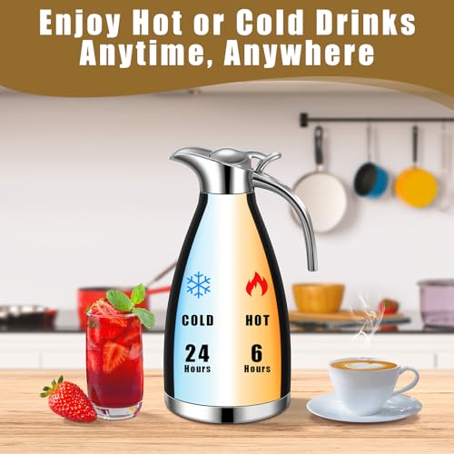 2 Pcs 68oz Thermal Coffee Carafe for Keeping Hot (2 Count)