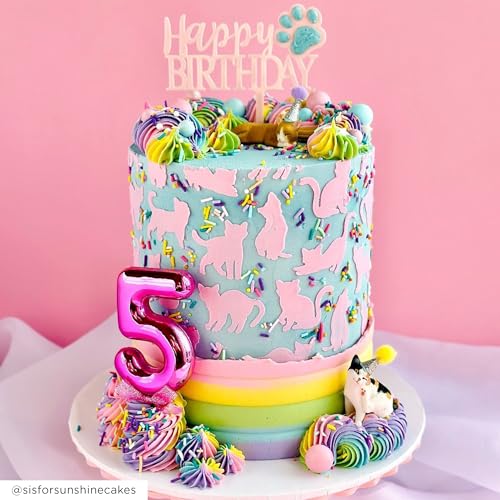 Cake Decorating Cat Pattern Stencil