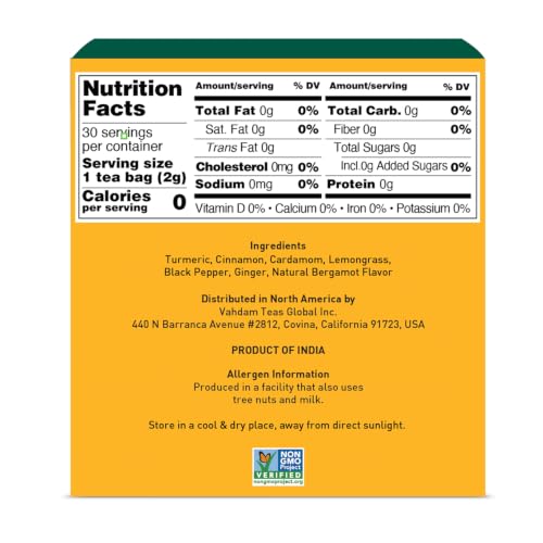 Turmeric Spice Herbal Tea Bags (30 Count)