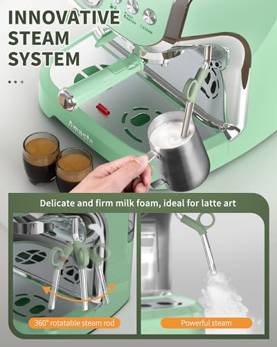 Espresso Machine with Grinder and Steam Wand