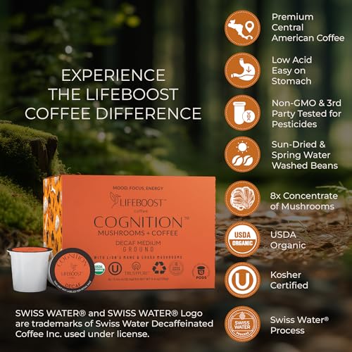 Cognition Decaf Mushroom Coffee Pods (10 Count)