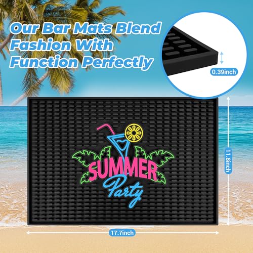 Neon Tiki Black Bar Mat 18 x 12 Inch