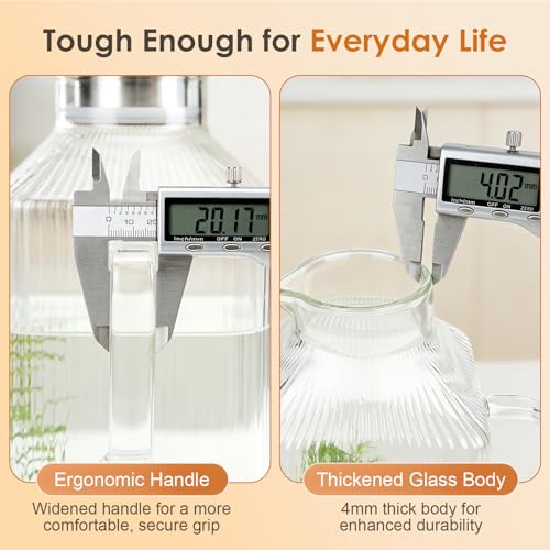 1 Gallon Thickened Square Glass Pitcher with Lid