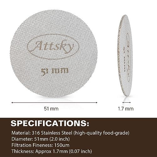 51mm Espresso Puck Screen for 51mm Portafilter