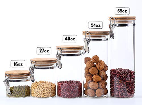 Borosilicate Glass Sealed Jars with Airtight Lid (2 Count)