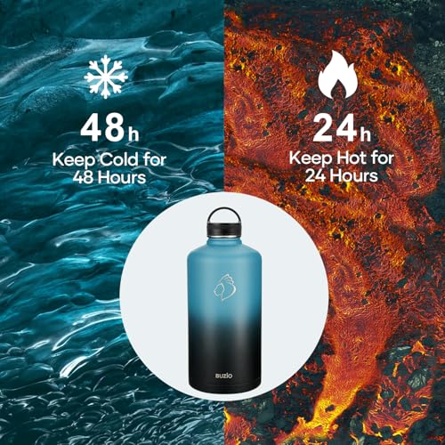 1 Gallon Water Bottle Insulated with Straw & 3 Lids (72 Count)