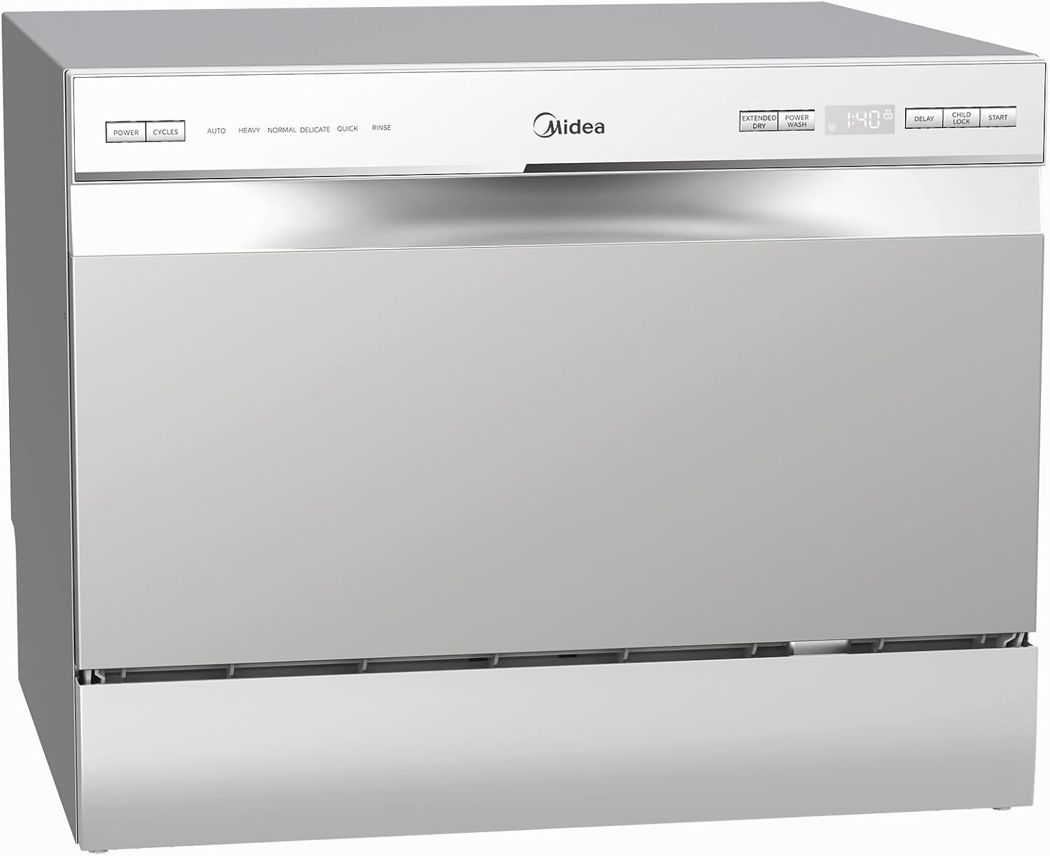 Midea MDC22P2ASS Countertop, Portable Place Settings & 6+2 Washing Cycles. Energy Star Dishwasher, Dish Washer for Dorm, RV& Apartment, Sliver, Silver - Blissbrew