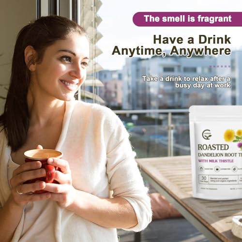 Organic Roasted Dandelion Root Tea with Milk Thistle Tea (30 Count)