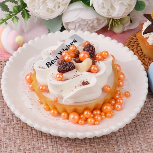 Orange Pearl Sprinkles for Cake Decorating