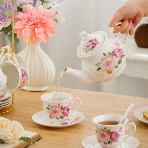 20 Pieces Porcelain Tea Sets For Women