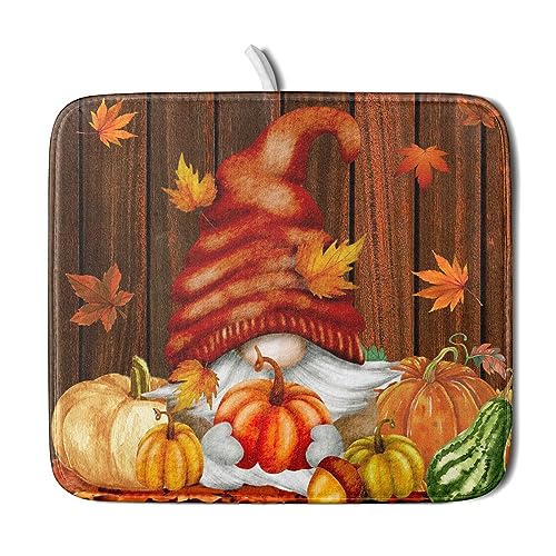 Fall Gnome Dish Drying Mat for Kitchen Counter