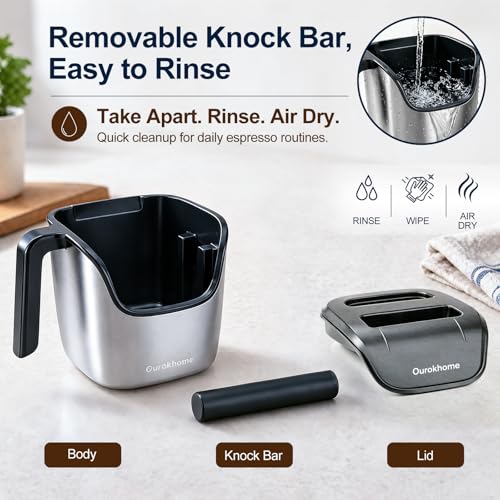 Espresso Knock Box with Lid