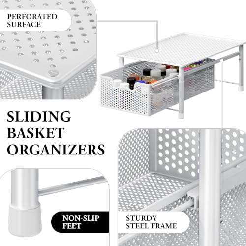 Stackable Cabinet Basket Drawer Organizer