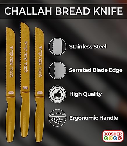 Premium Stainless Steel Challah Bread Knife