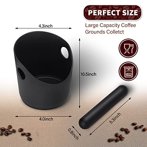 Espresso Knock Box Coffee Grounds Container with Removable Knock Bar